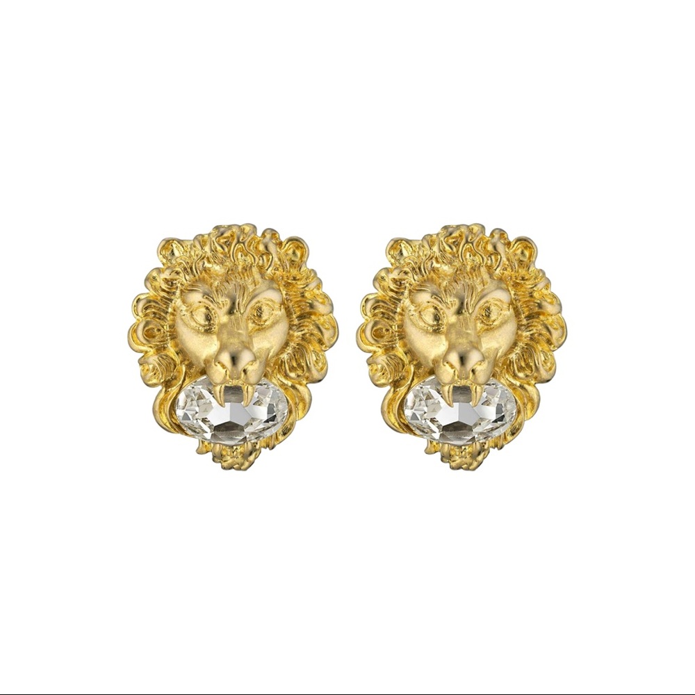 Gucci Lion Crystal Earrings - Picture 1 of 8